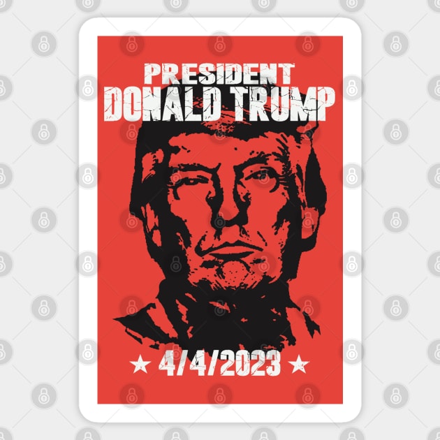 Donald Trump 4/4/2023 Mugshot Sticker by Etopix